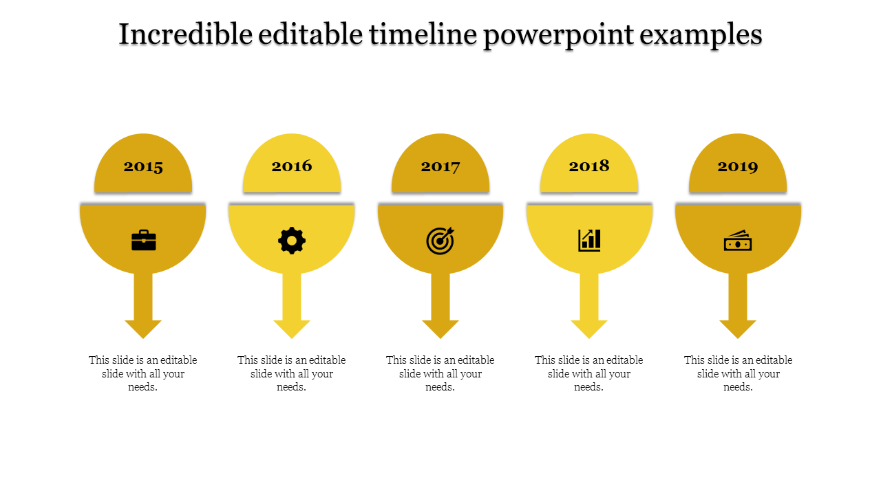 Editable timeline powerpoint-5-Yellow